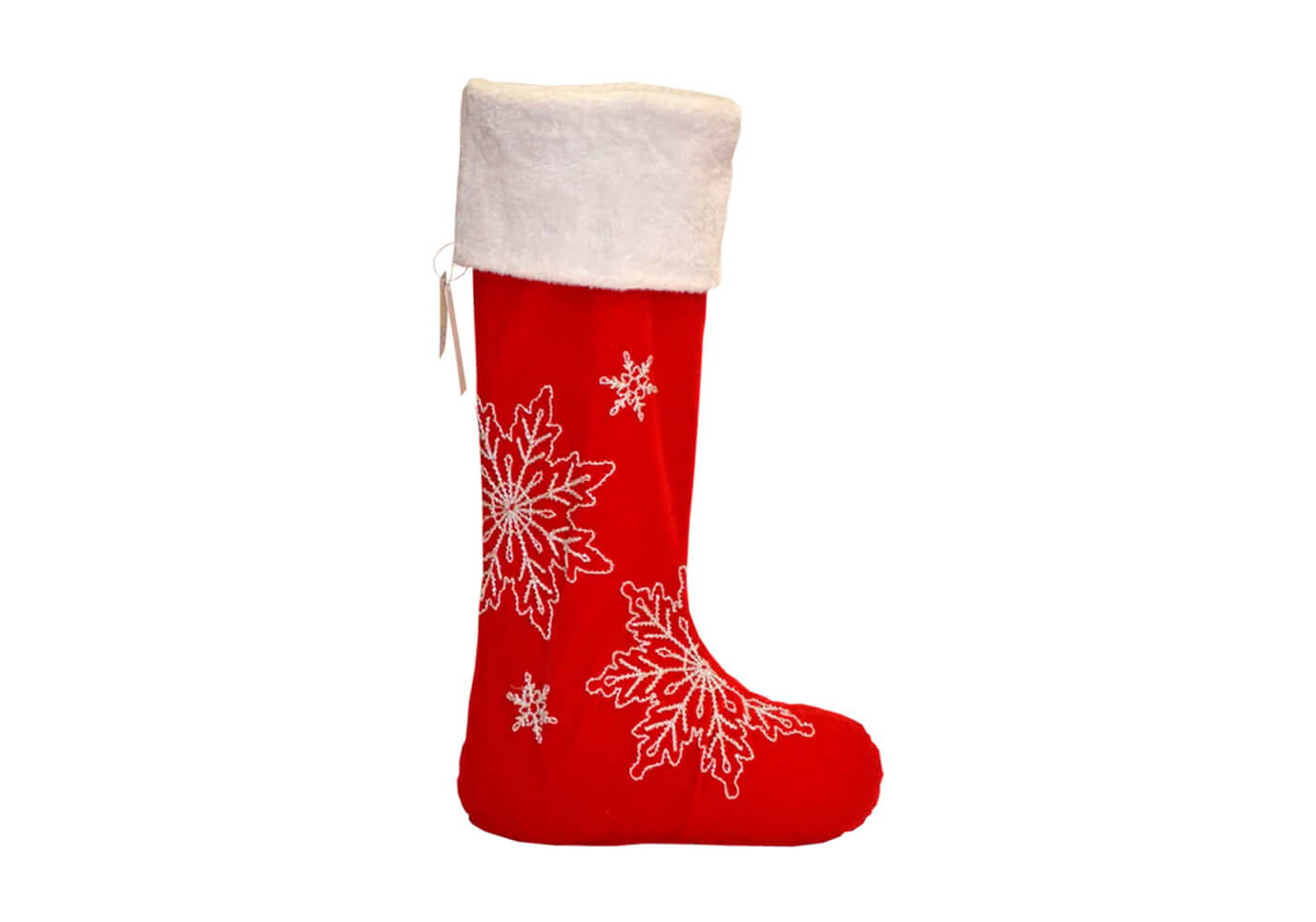 Bota Roja con Snowflakes Blancos - Simone