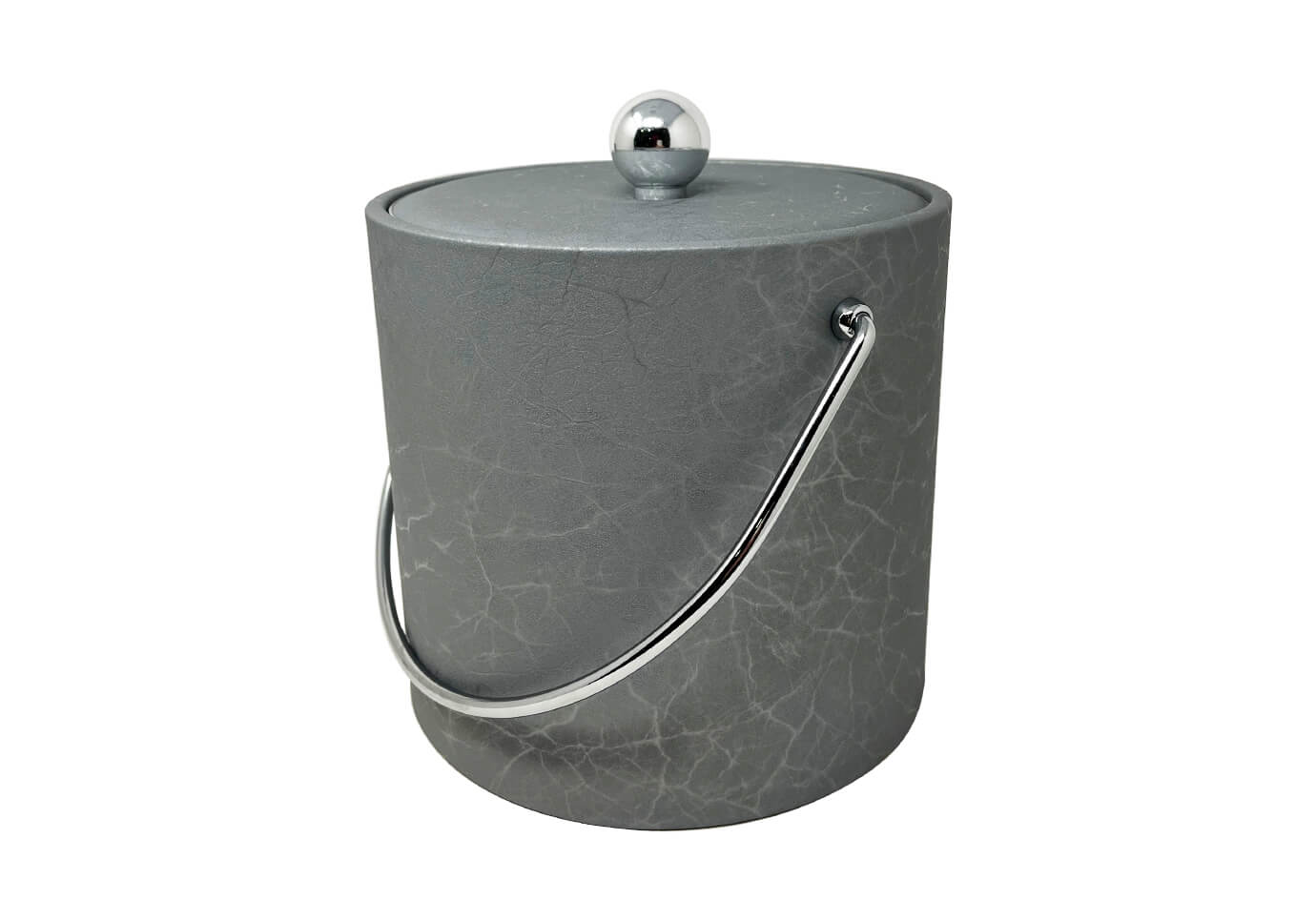 Hielera Vinipiel Gris Craquelado Tapa Tapizada