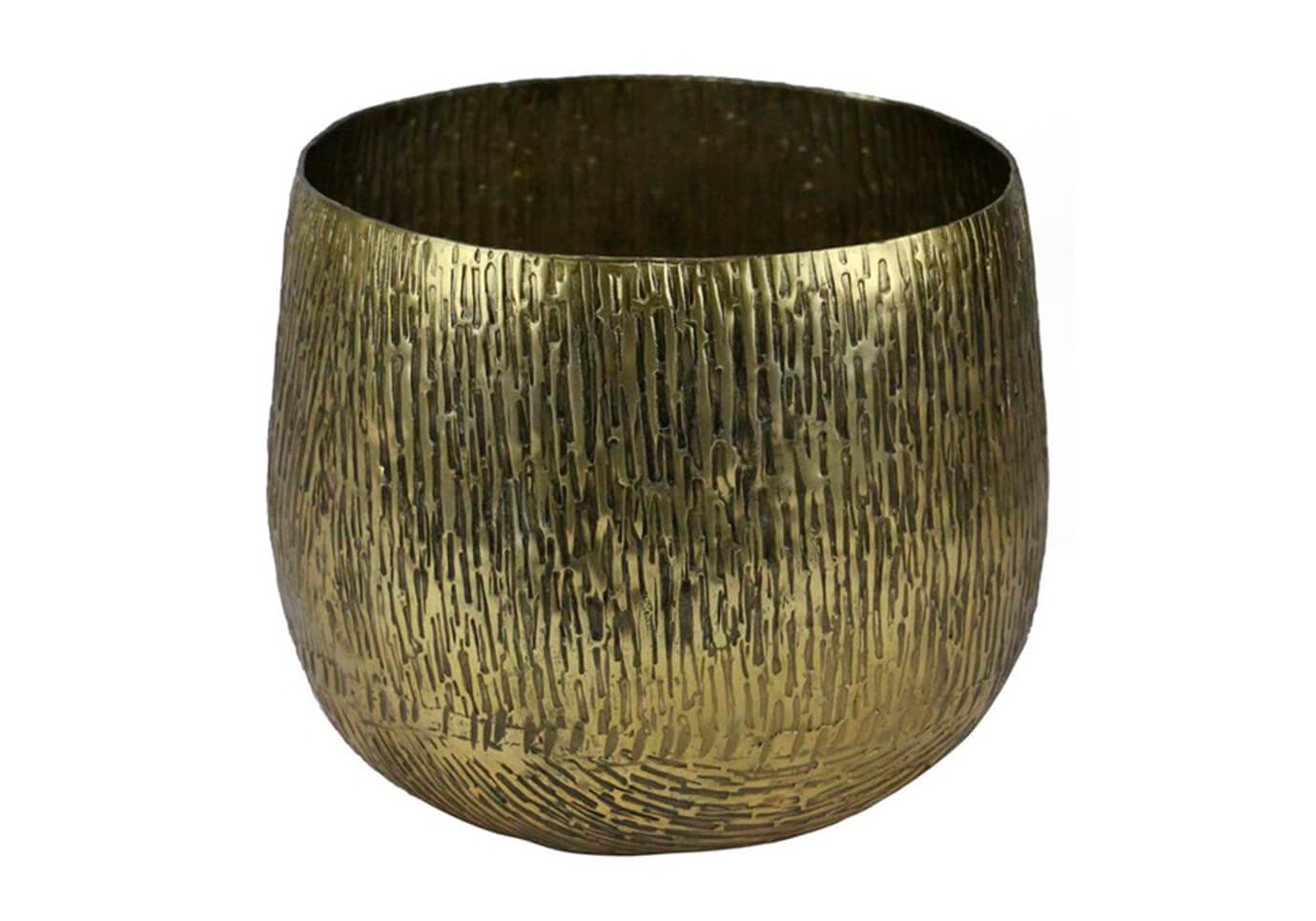 Bowl Redondo de Aluminio Dorado Antique