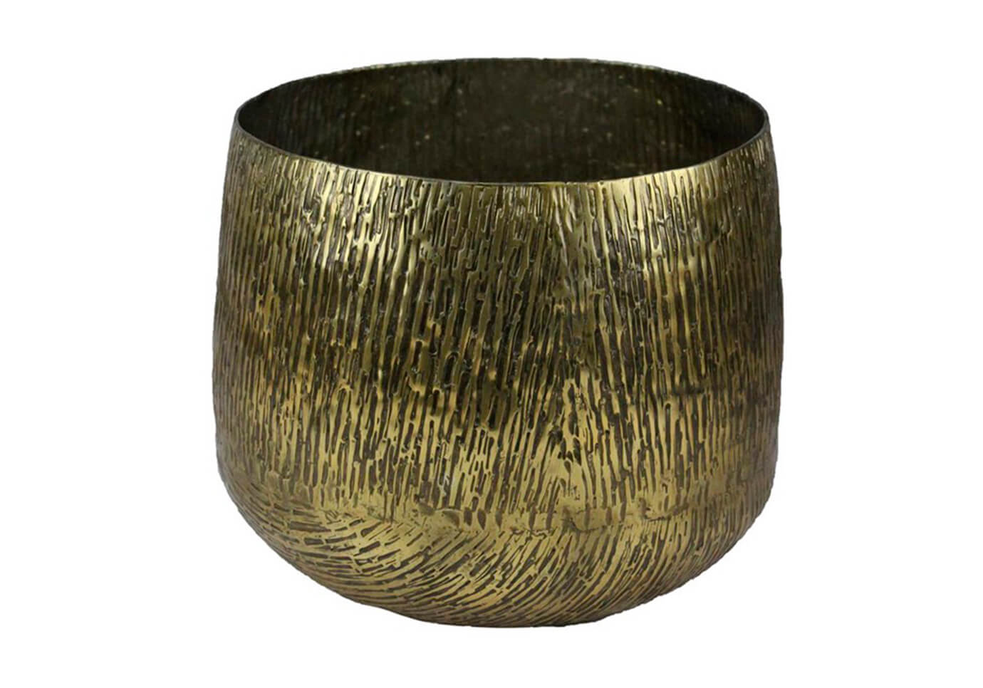 Bowl Redondo de Aluminio Dorado Antique
