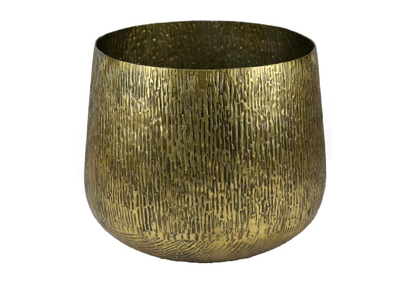 Bowl Redondo de Aluminio Dorado Antique