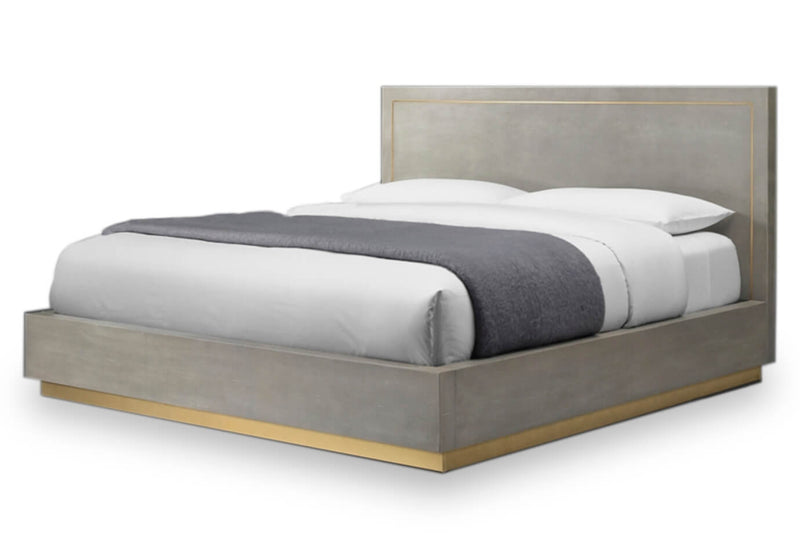 Set de Base y Cabecera Mantarraya Gris para King Size