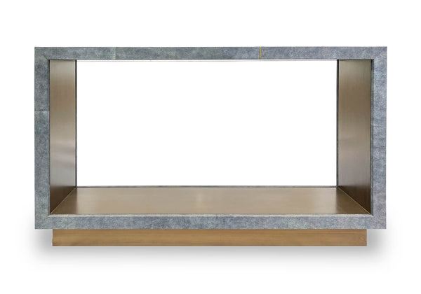 Consola Mont Blanc Mantarraya Gris con Latón Antiguo 220 cm