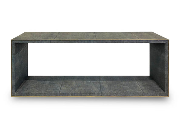 Consola Shagreen Negro con Latón Antiguo 220cm