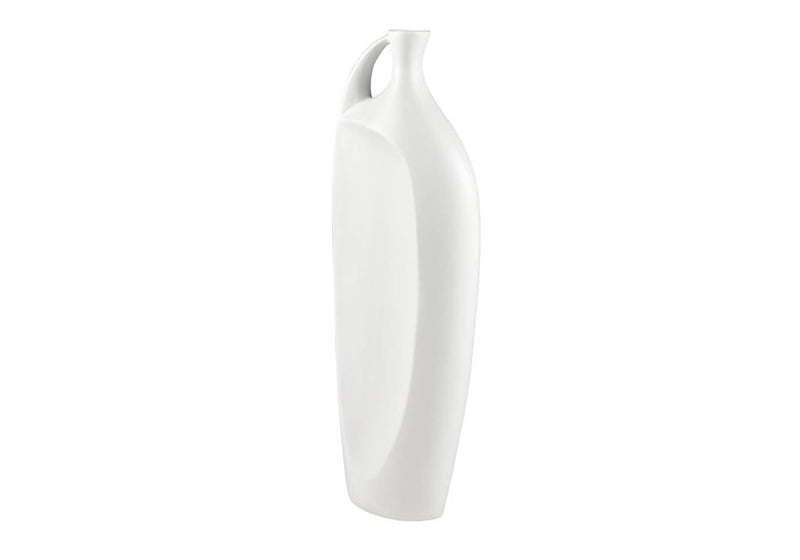 Floero de Cerámica Blanco Botella