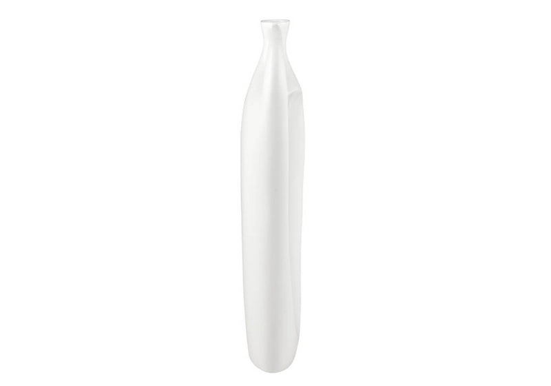 Floero de Cerámica Blanco Botella