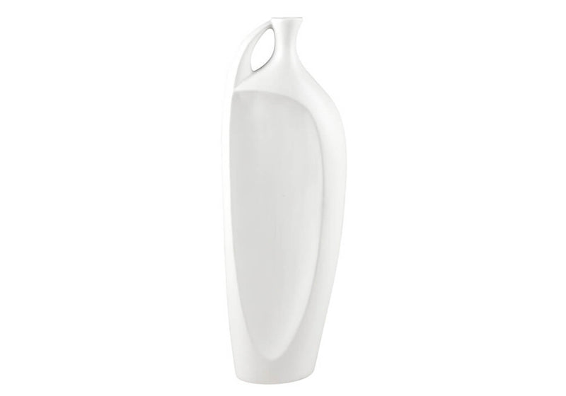 Floero de Cerámica Blanco Botella
