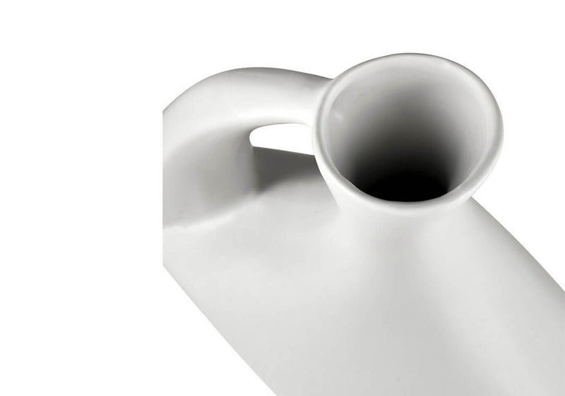 Floero de Cerámica Blanco Botella