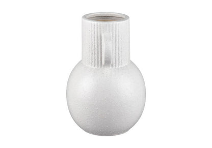 Florero Cerámica Blanco Esfera con Orejas